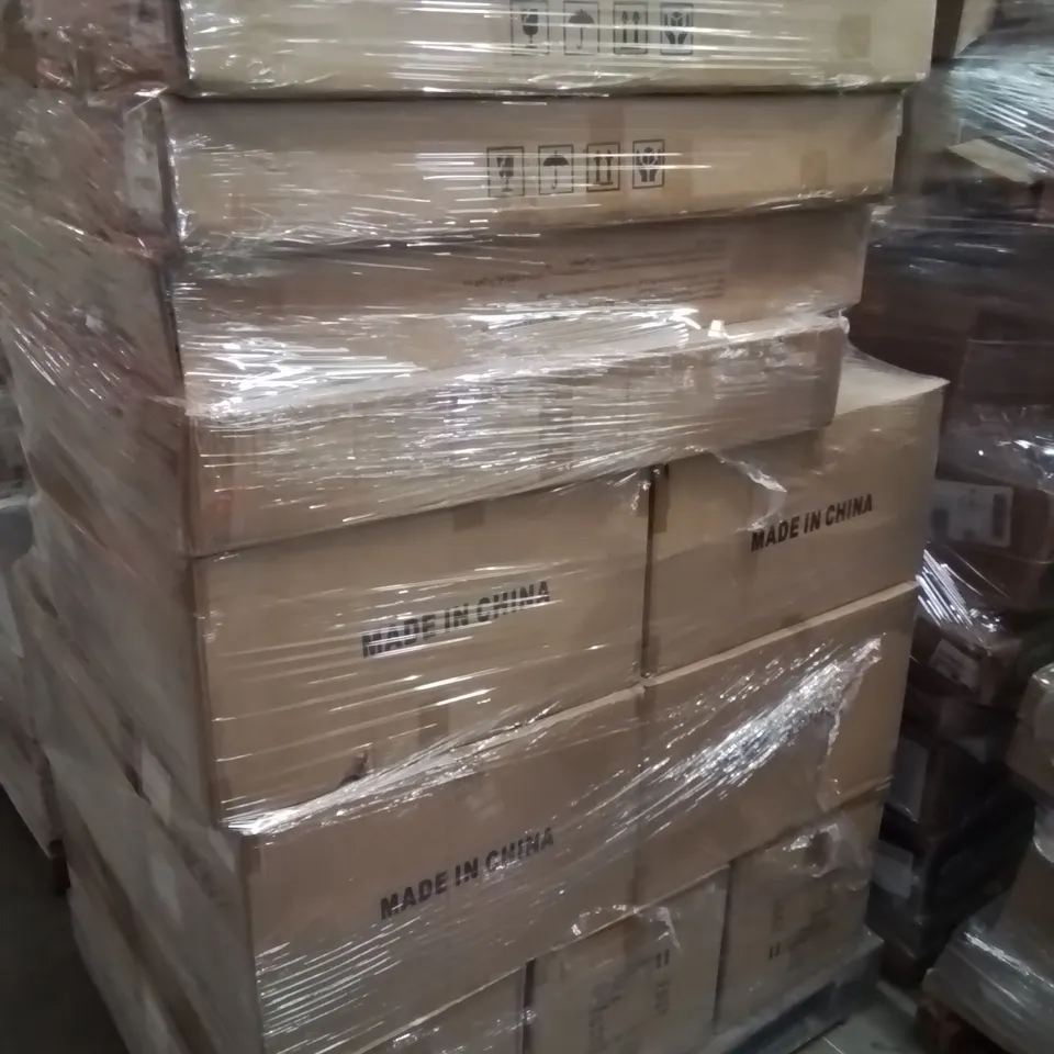 PALLET CONTAINING VARIOUS ASSORTED BATHROOM UNITS AND DINING TABLES ETC.