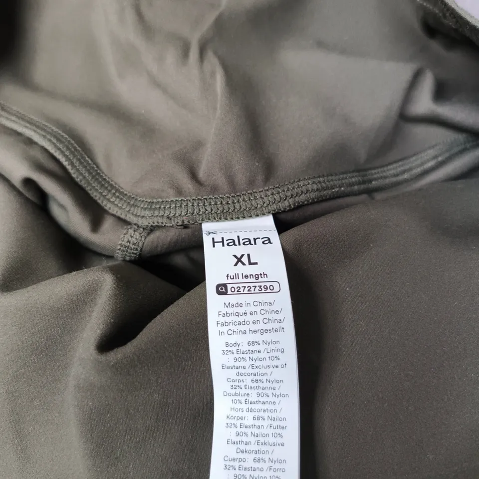 HALARA ULTRASCULPT OLIVE GREEN WOMEN'S FULL-LENGTH PANTS – UK XL