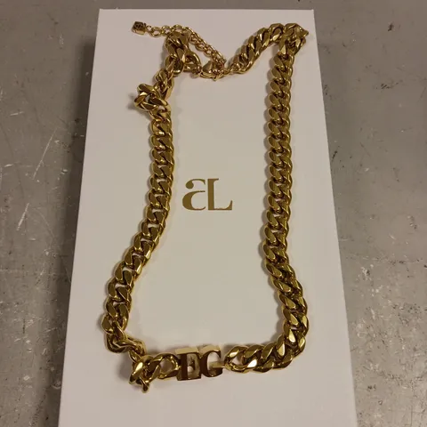 ABBOTT LYON PERSONALISED 'EG' CHAIN LINK NECKLACE 