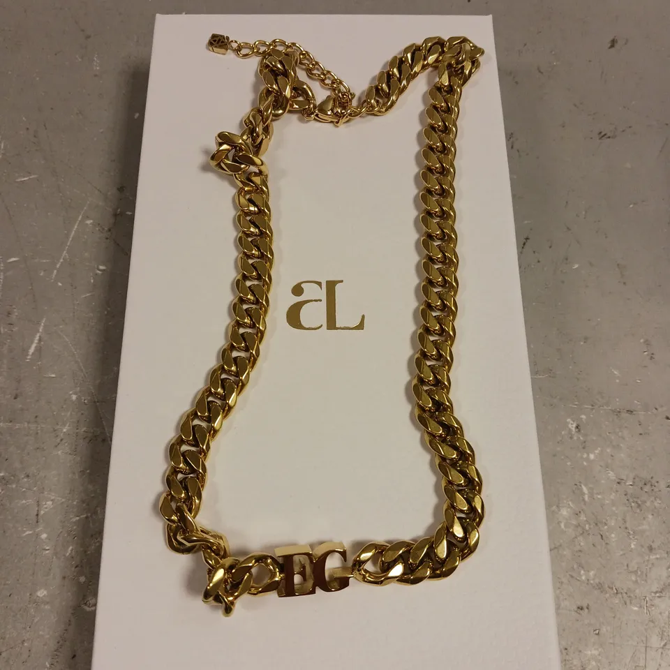 ABBOTT LYON PERSONALISED 'EG' CHAIN LINK NECKLACE 
