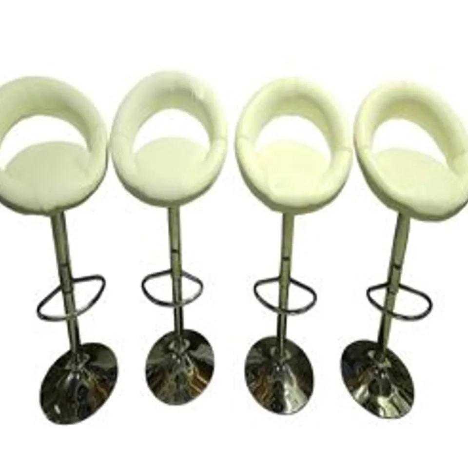 FOUR CREAM SWIVEL BAR STOOLS RRP £480