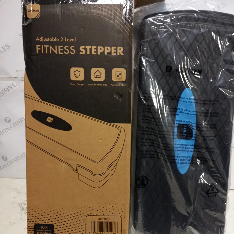 BOXED KAYMAN ADJUSTABLE 2-LEVEL FITNESS STEPPER