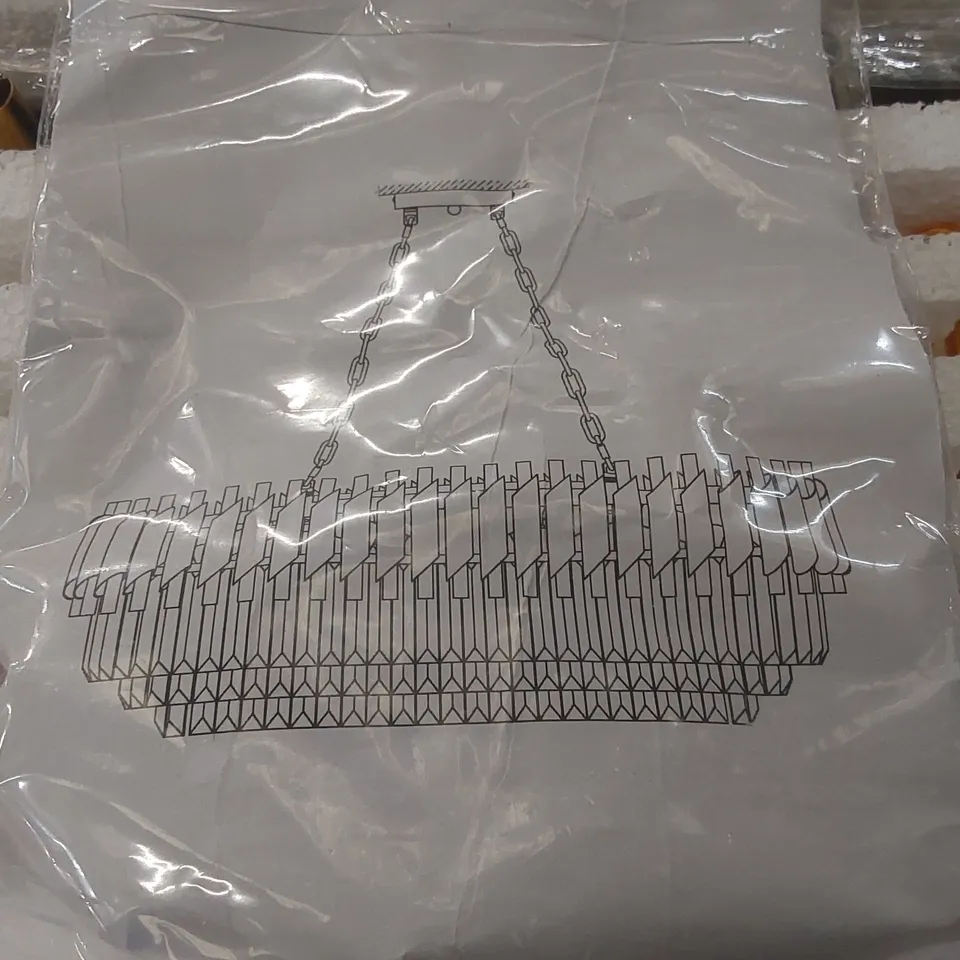 BOXED 8-LIGHT CRYSTAL CHANDELIER