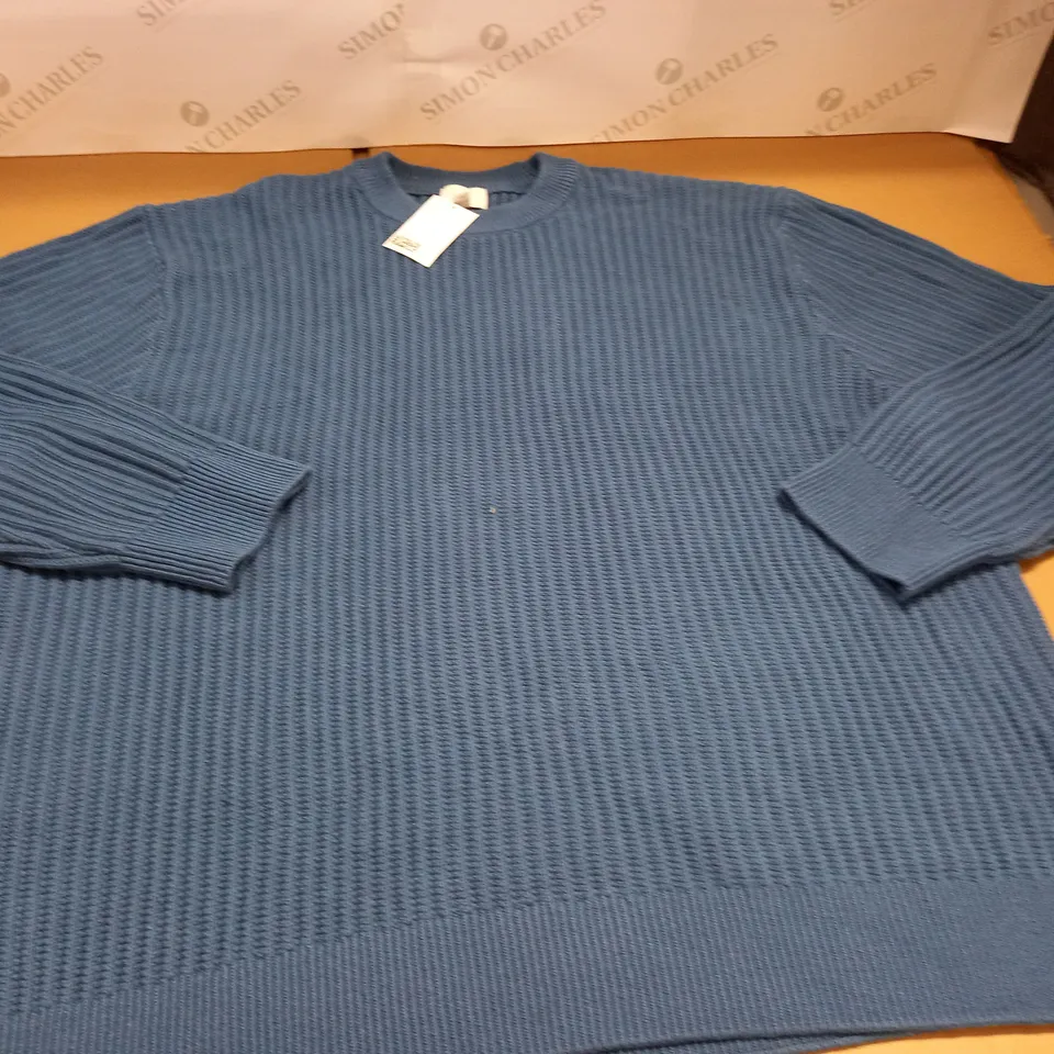 H&M RELAXED FIT BLUE JUMPER - EUR XL