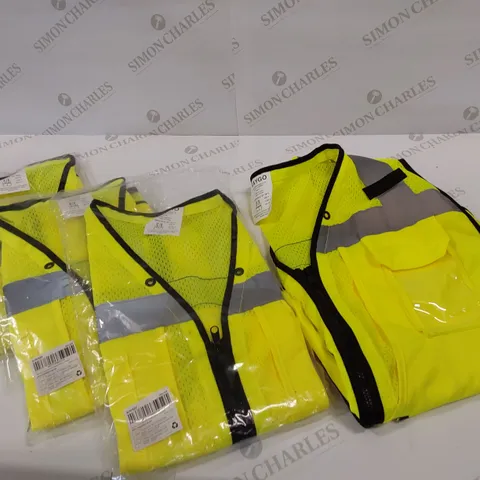 4 BRAND NEW HI-VIS VESTS
