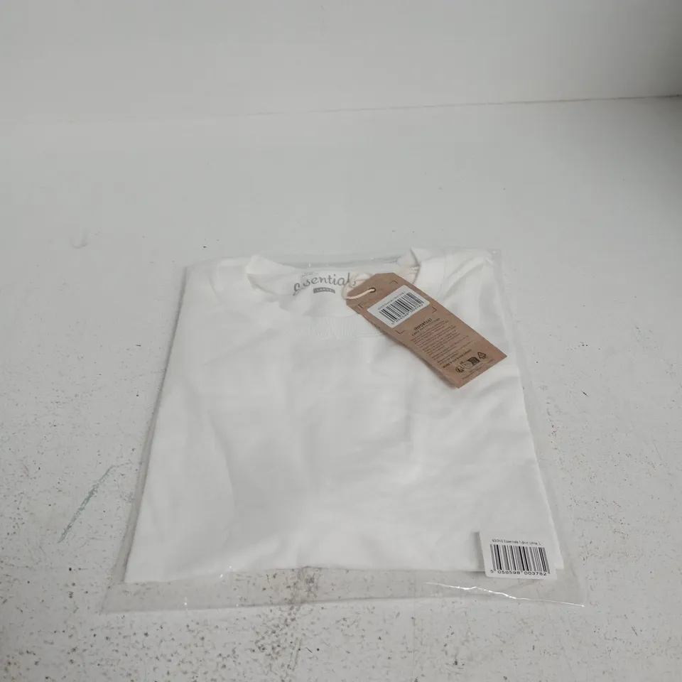 &SONS ESSENTIALS WHITE T-SHIRT, SIZE L