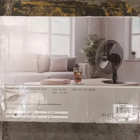 BOXED 12 DESK FAN BLACK