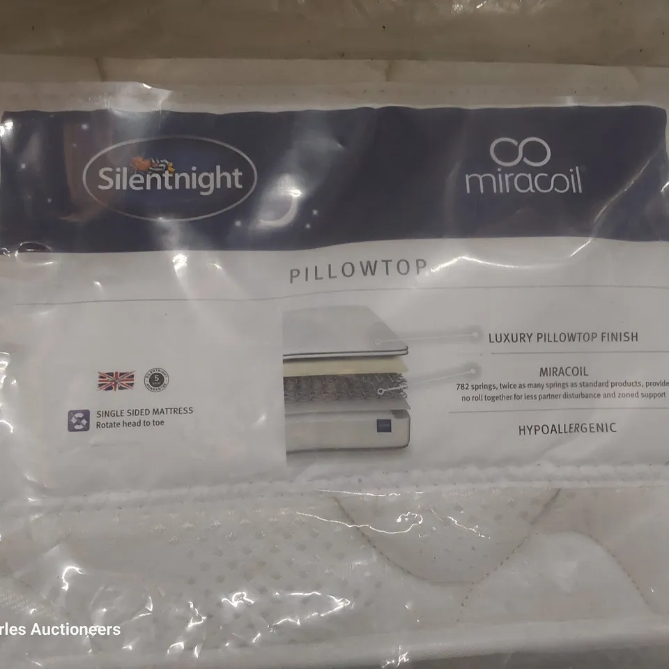 QUALITY BAGGED 4'6" DOUBLE SILENTNIGHT PILLOWTOP MATTRESS 
