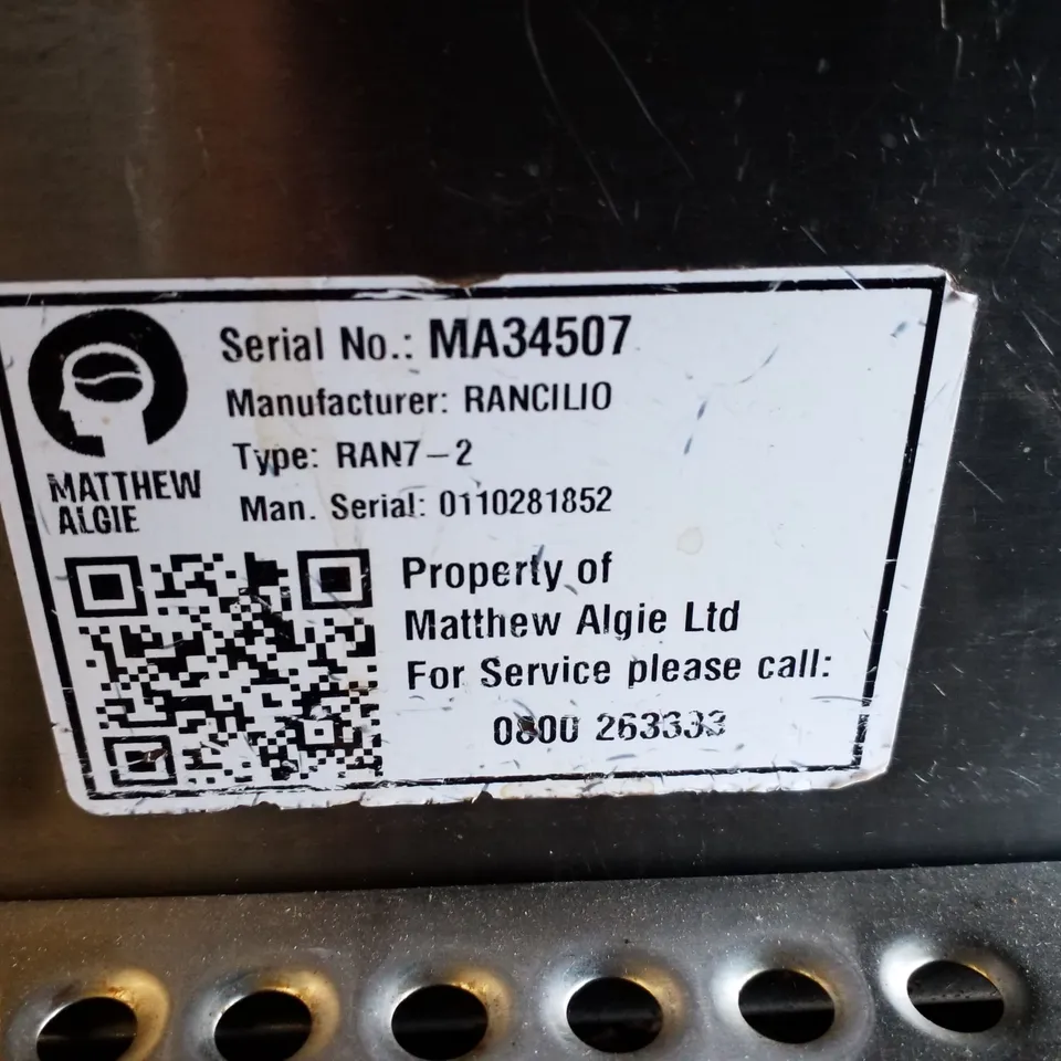 RANCILIO RAN7-2 COMMERCIAL 2 BARRISTA COFFEE MACHINE 