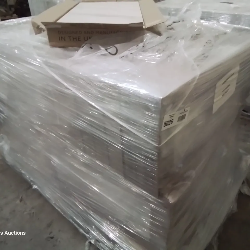 PALLET OF 40 × 5 BRAND NEW JOHNSONS MARBLE SATIN WHITE FLOOR TILES EACH 597 × 297 × 10mm
