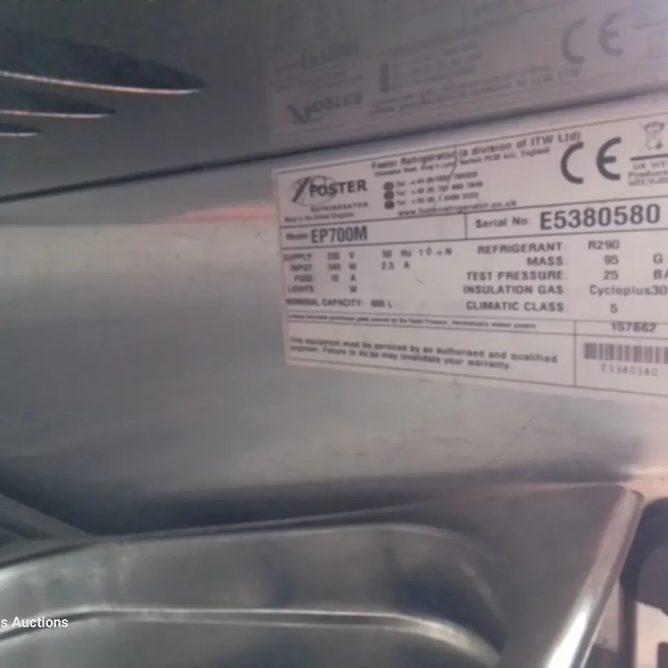 FOSTER ECO PRO G2 SINGLE DOOR FRIDGE Model EP700M