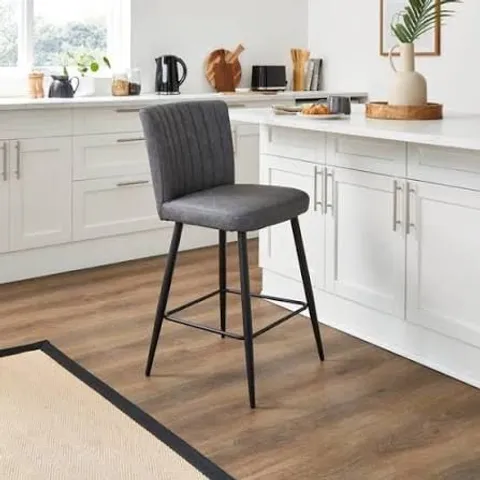 TAYLOR COUNTER HEIGHT BAR STOOL - FAUX LEATHER