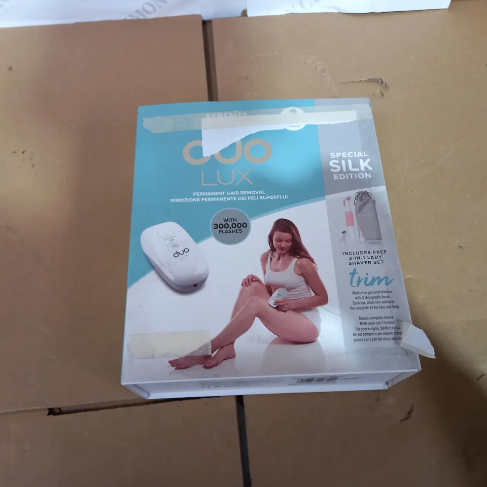BOXED HOMEDICS DUO LUX PERMANENT HAIR REMOVAL SPECIAL SILK EDITION