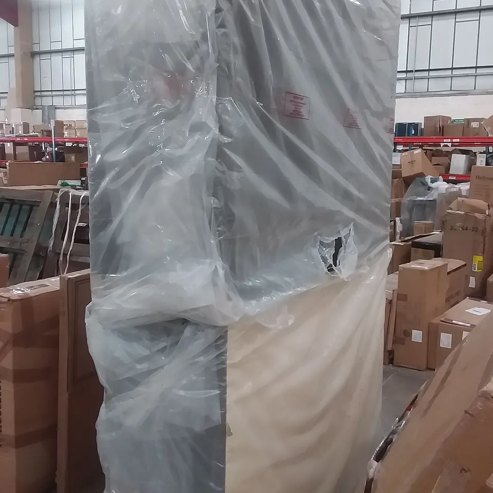 WRAPPED BM DOUBLE UNI LINEN DIVAN 2D WITH HEADBOARD IN DARK GREY  -  (3 PARTS )
