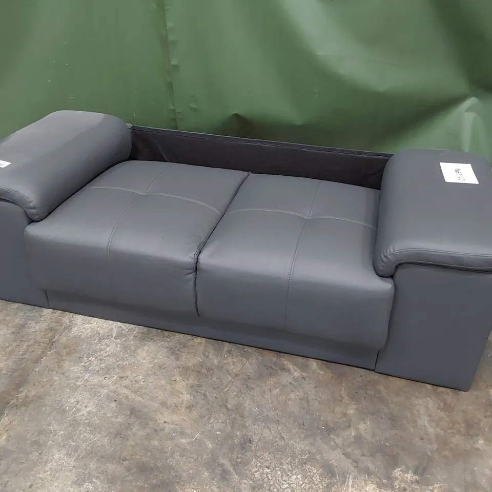 DESIGNER TWO SEATER BASE GREY LEATHER 