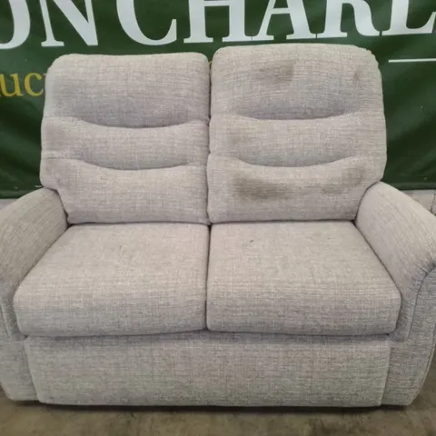 QUALITY DESIGNER G-PLAN HOLMES 2 SEATER SOFA - LOOM SHALE FABRIC