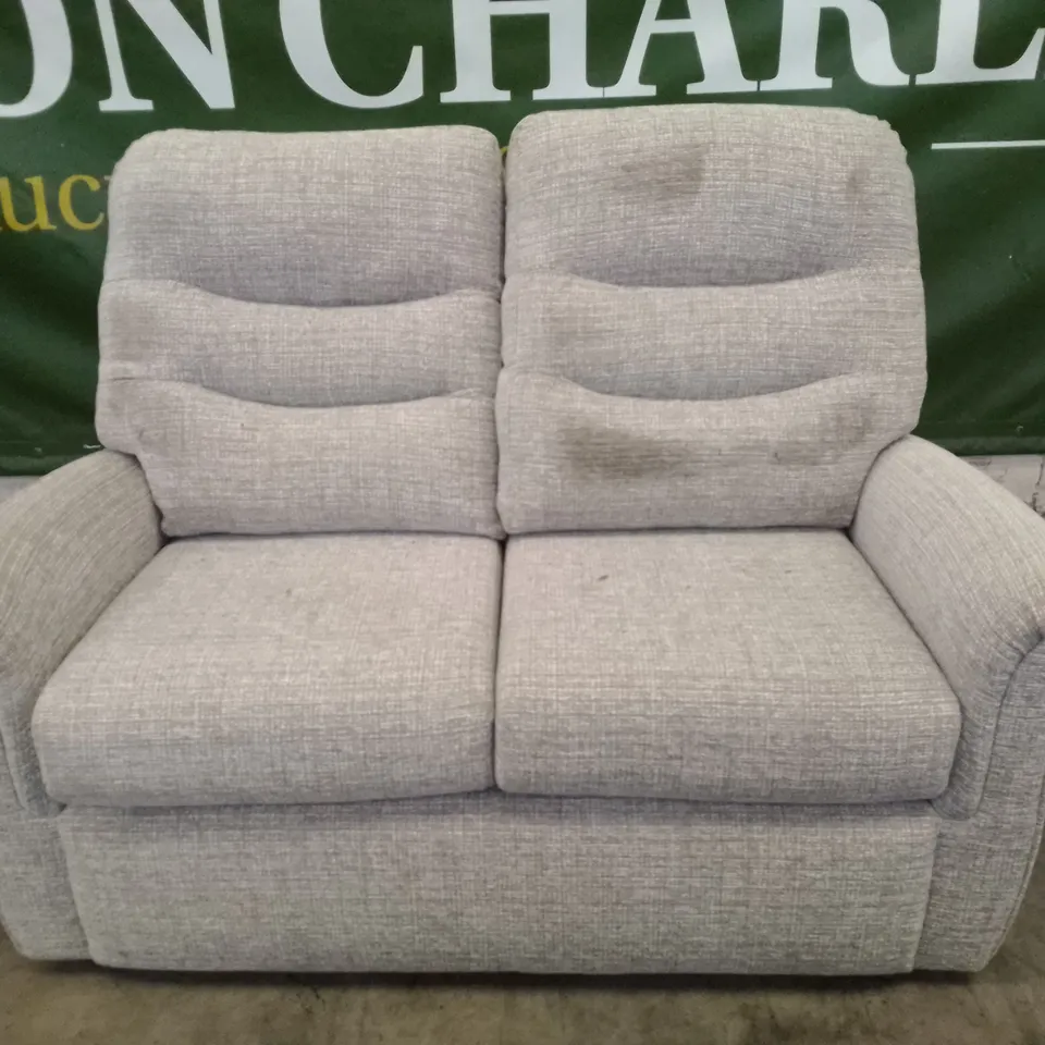 QUALITY DESIGNER G-PLAN HOLMES 2 SEATER SOFA - LOOM SHALE FABRIC
