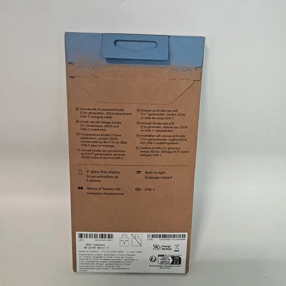 SEALED AND BOXED AMAZON KINDLE GEN 11 16GB E-READER IN BLACK