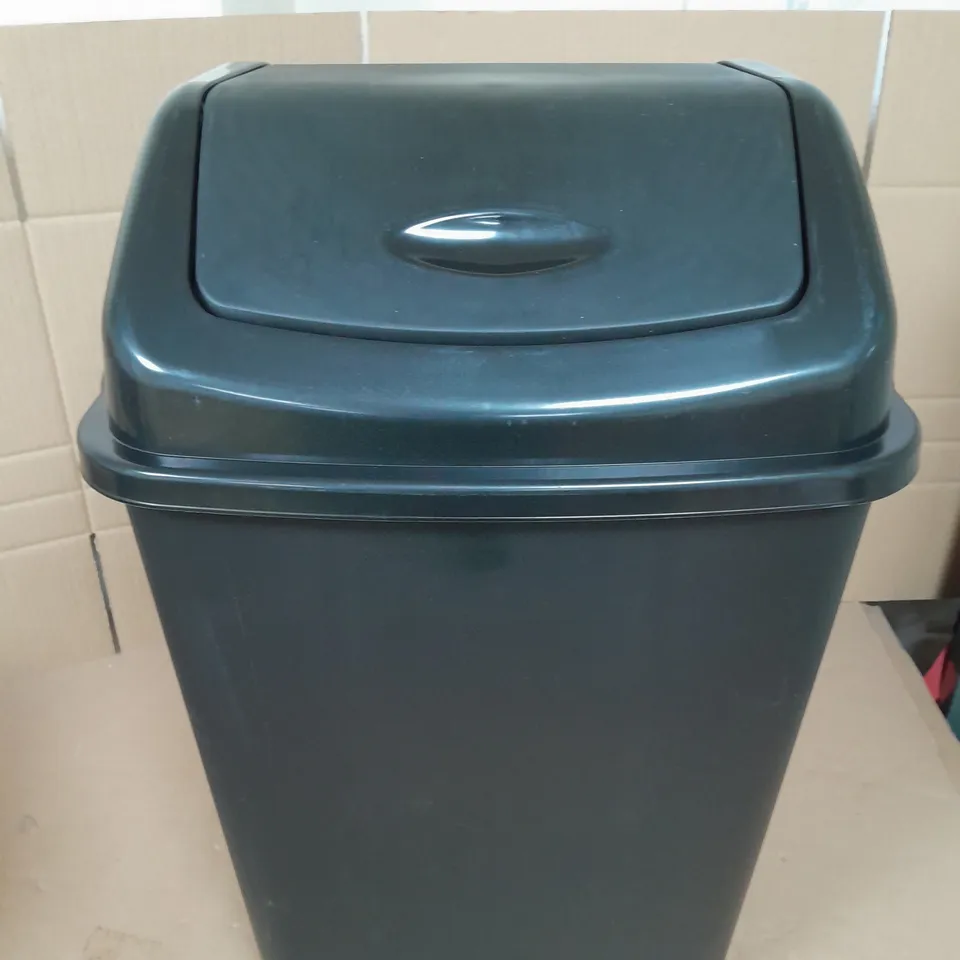 SWING LID BIN IN BLACK