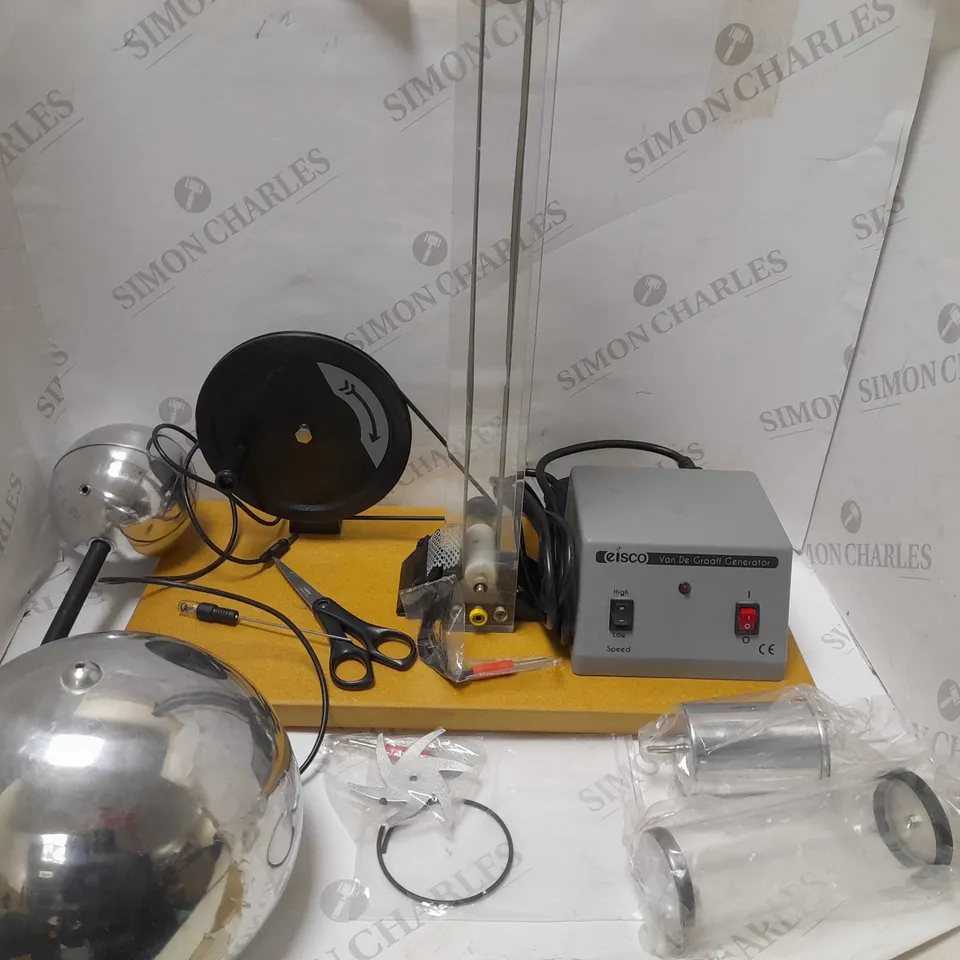 EISCO VAN DE GRAAF GENERATOR - HAND AND MOTOR DRIVEN
