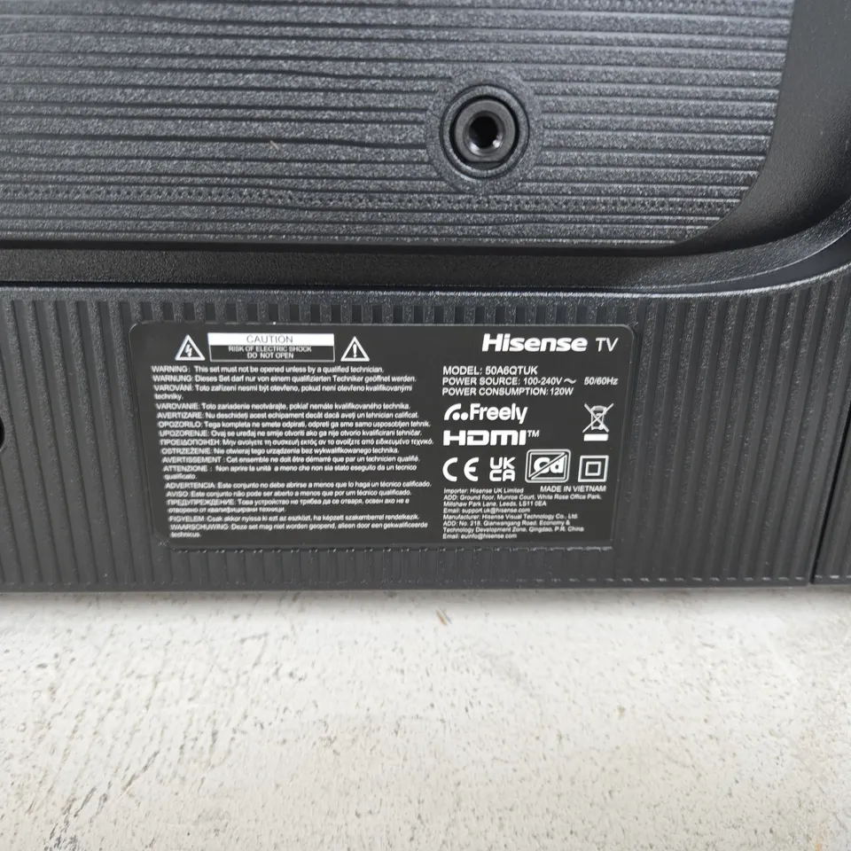 HISENSE TV 50A6QTUK TV BOXED (DAMAGED)