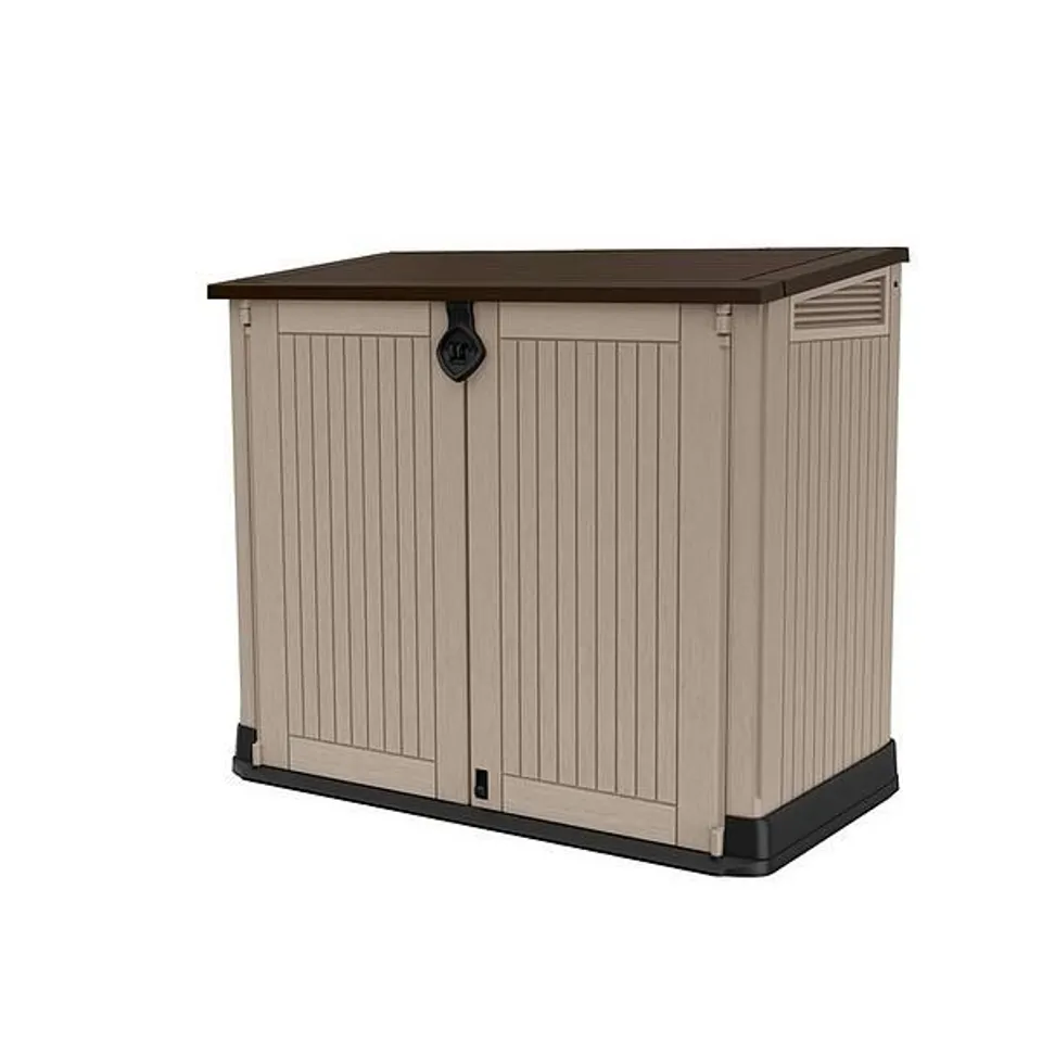 BOXED KETER STORE IT OUT MIDI 880L GARDEN STORAGE BOX -BROWN
