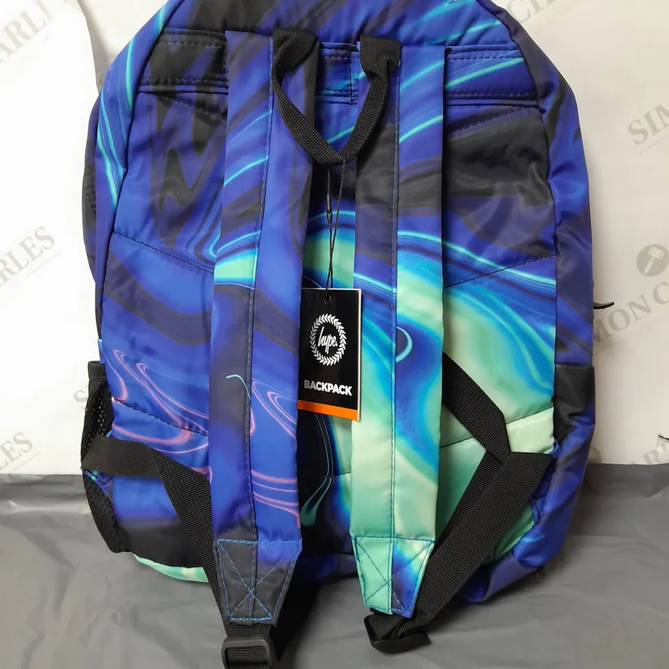HYPE LARGE BACK PACK BLUE AND GREEN 