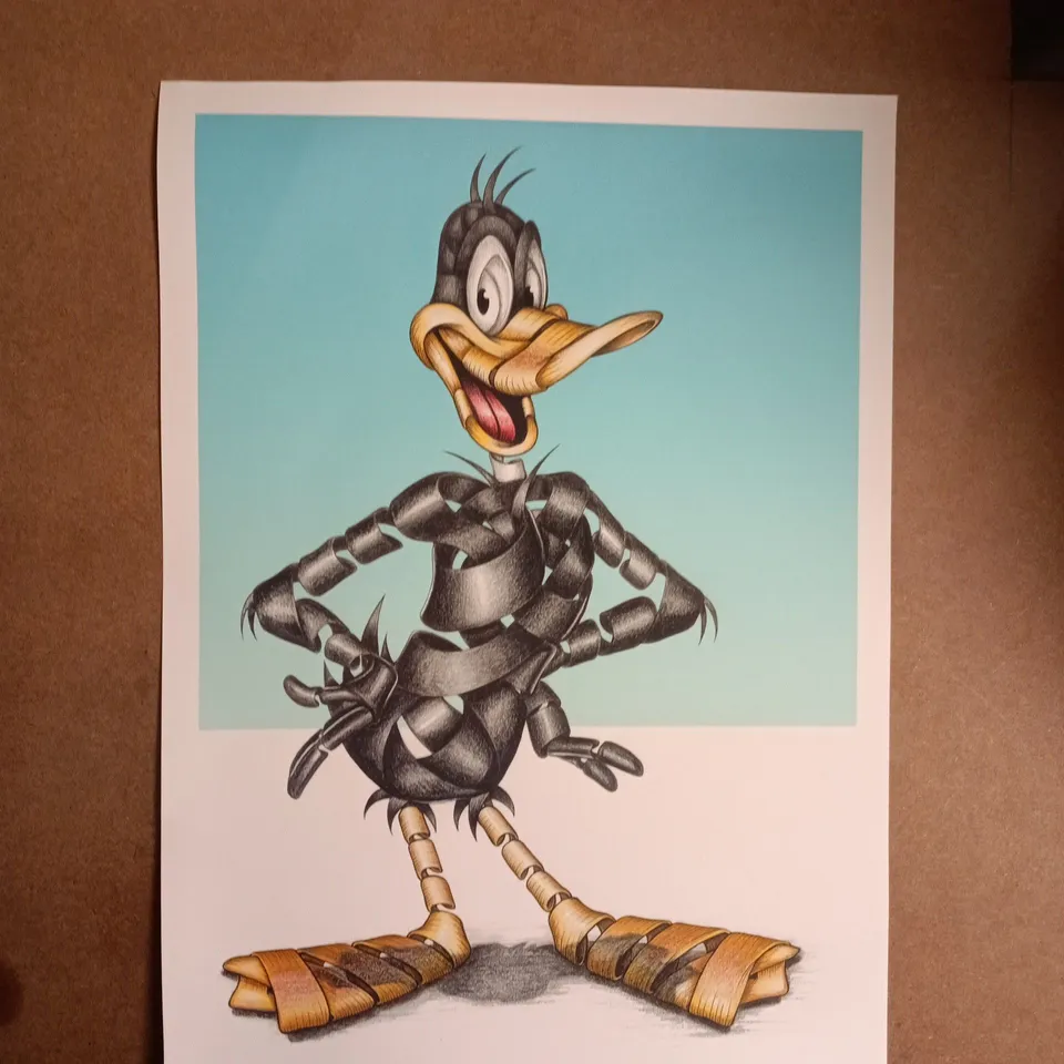  OTTO SCHADE SIGNED LIMITED EDITION "DAFFY DUCK (BLUE)" ART PRINT - 09/10