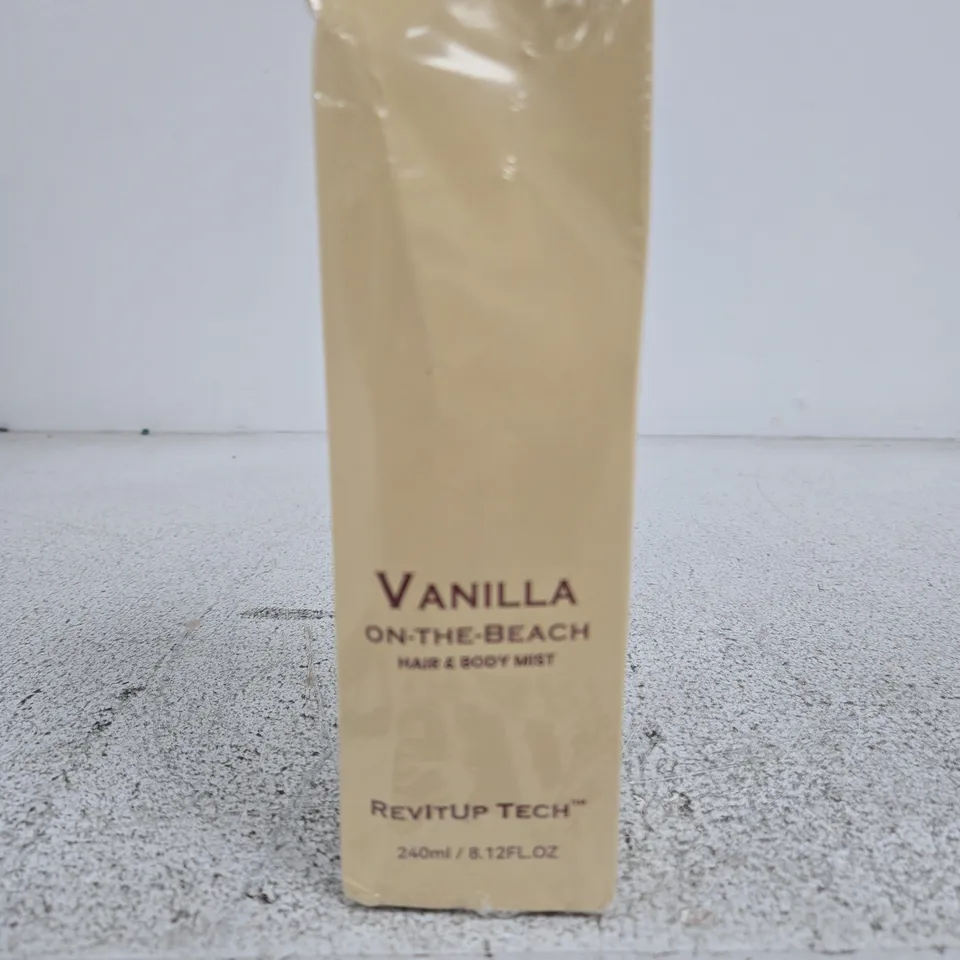 VANILLA ON-THE-BEACH HAIR & BODY MIST, 240ML – REVITUP TECH (BOXED)