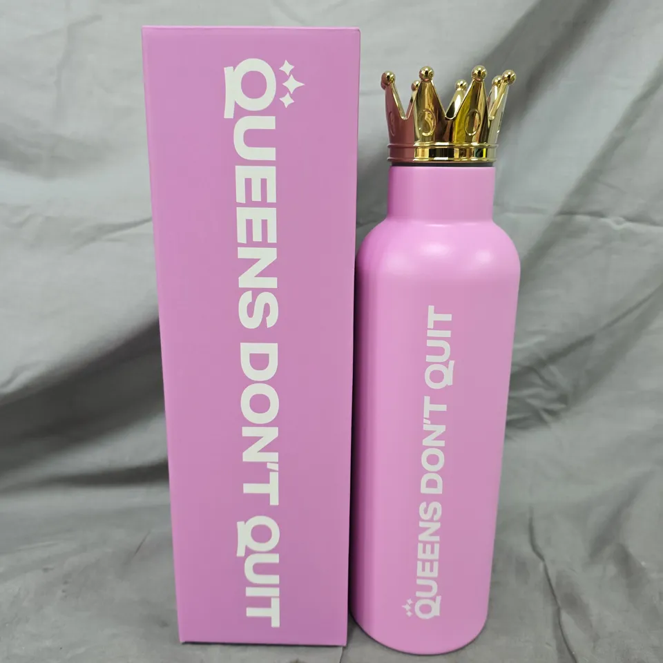 BOXED QUEENS DON'T QUIT CROWN WATER BOTTLE - LIMITED EDITION 