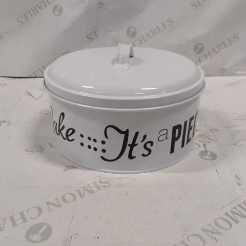 BAGGED ROUND 'IT'S A PIECE OF CAKE' CAKE TIN