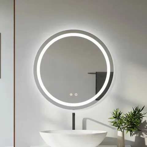 BOXED WALL MOUNTED ROUND LED BATHROOM MIRROR (1 BOX)