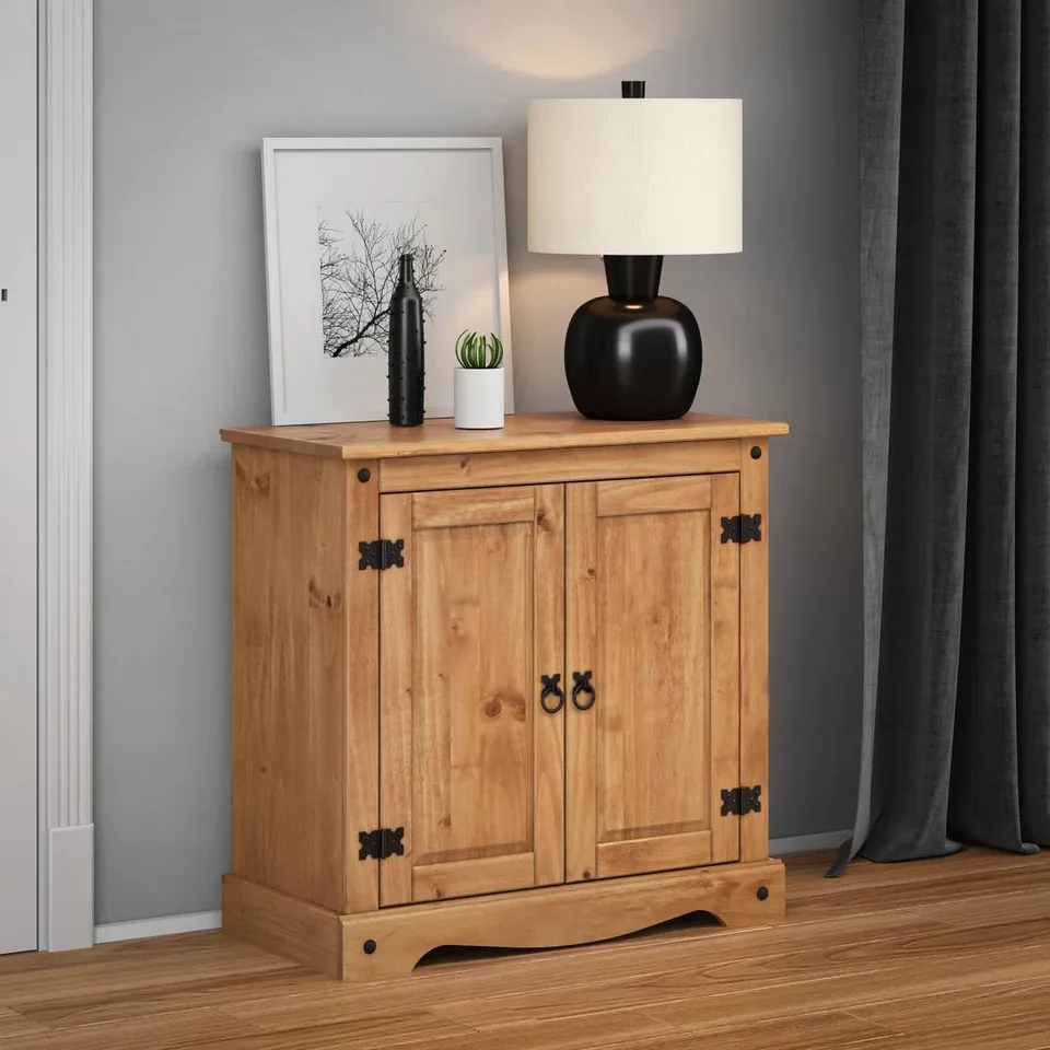 BOXED PALMEA 75CM WIDE PINE SOLID WOOD SIDEBOARD (1 BOX)