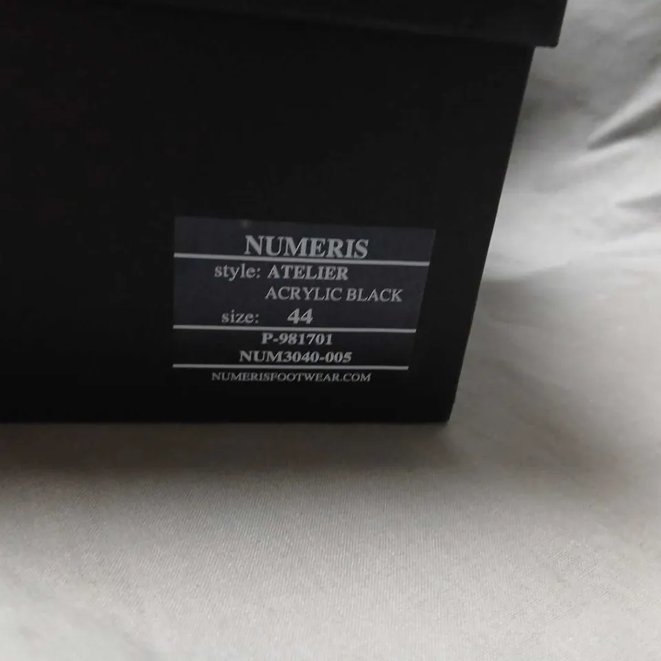 NUMERIS ATELIER ACRYLIC BLACK SNEAKERS – SIZE 44