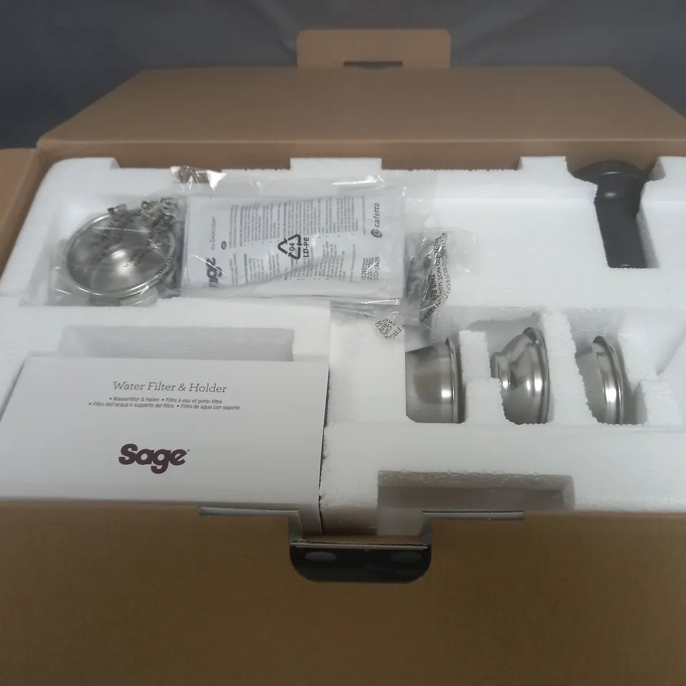 BOXED SAGE BAMBINO BRUSHED STAINLESS STEEL COFFEE MACHINE 