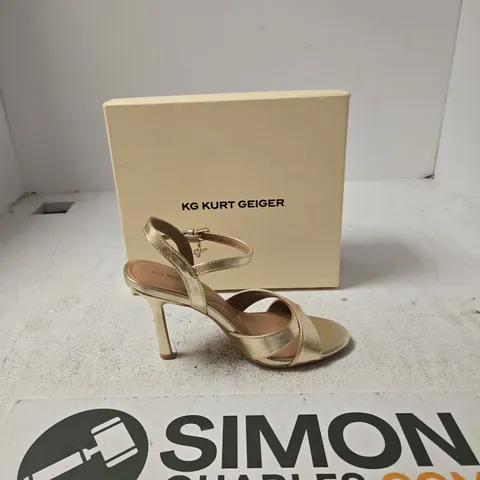 KG KURT GEIGER GOLD METALLIC STRAPPY SANDALS – WOMEN'S - SIZE EUR 37 