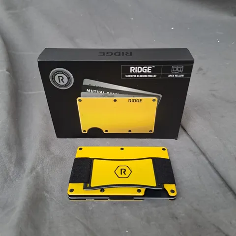 BOXED RIDGE SLIM RFID BLOCKING WALLET IN APEX YELLOW 