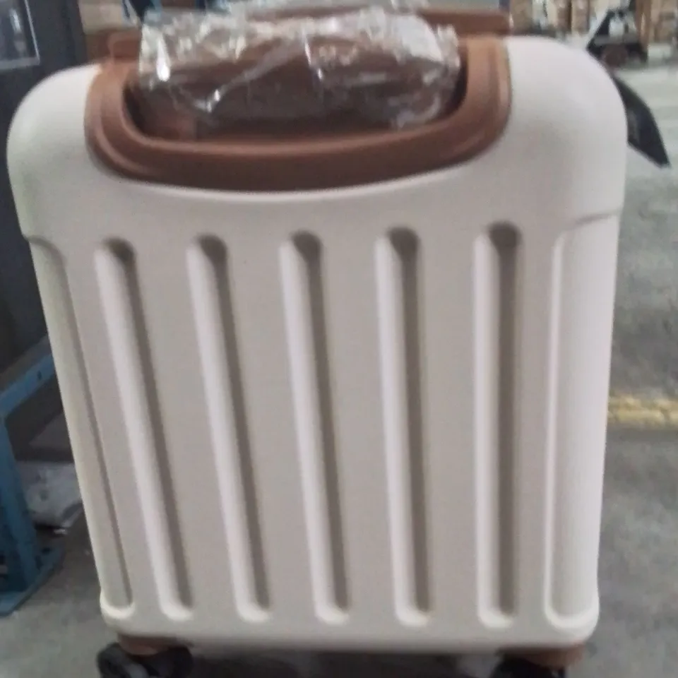 LUGG TRAVEL CABIN BAG CREAM&BROWN 