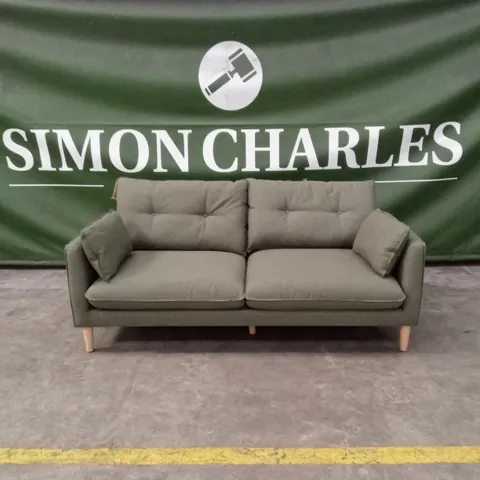 DUSK SHOREDITCH 3 SEATER SOFA - OLIVE FABRIC
