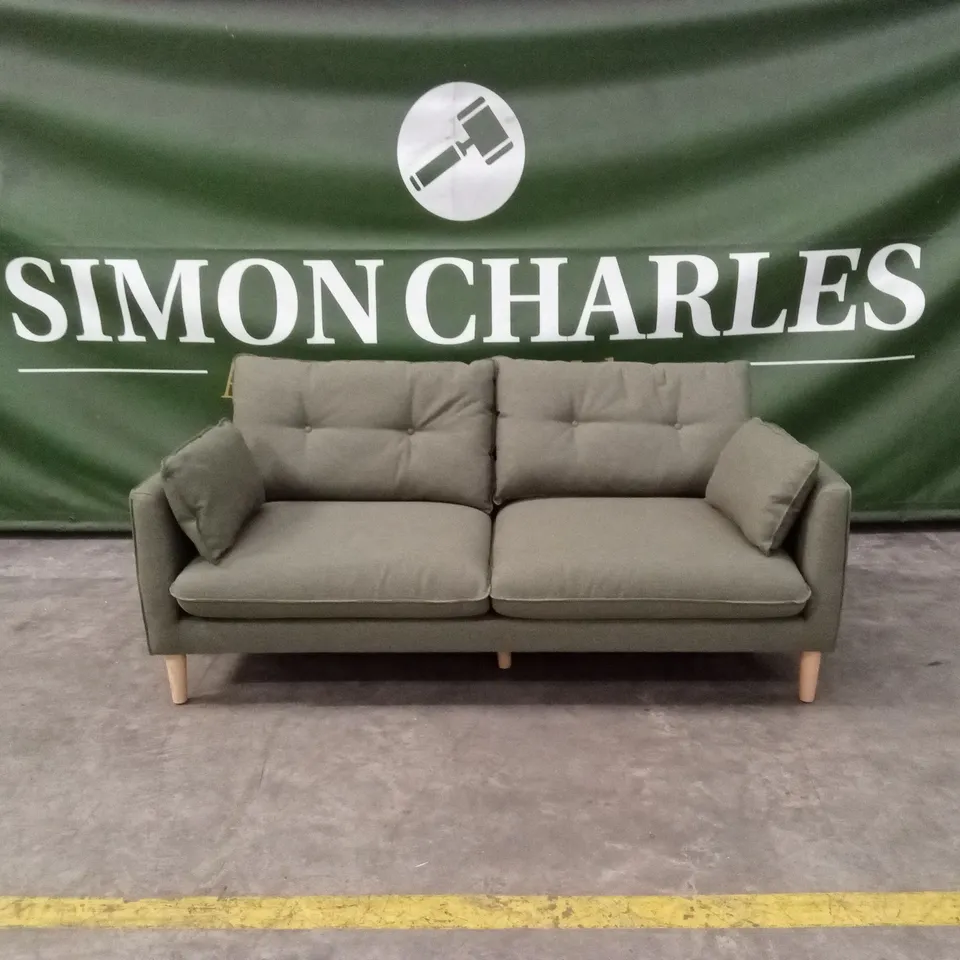 DUSK SHOREDITCH 3 SEATER SOFA - OLIVE FABRIC