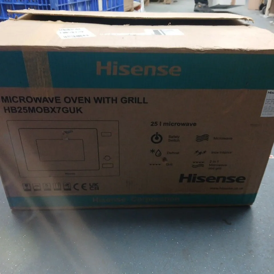 HISENSE INTEGRATED MICROWAVE OVEN WITH GRILL HB25MOBX7GUK RRP £219
