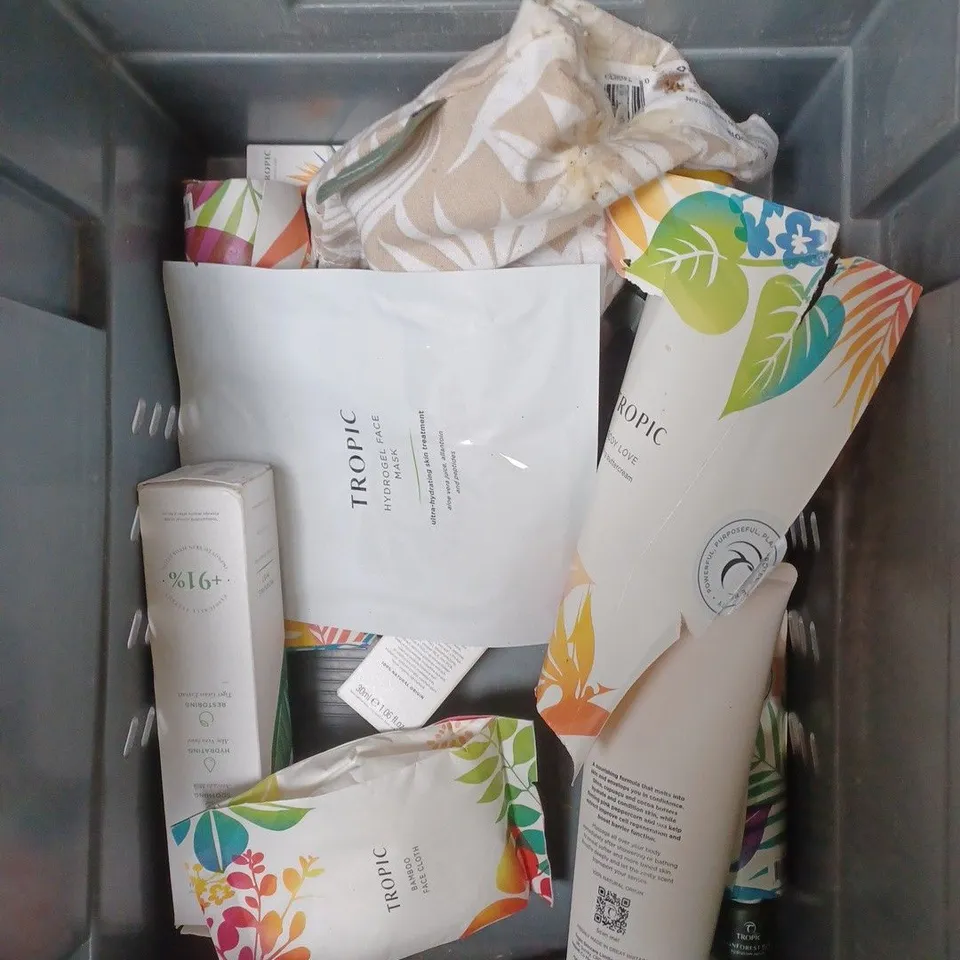 APPROXIMATELY 15 TROPIC BEAUTY PRODUCTS TO INCLUDE AFTER SUN LOTION, BODY WASH AND HAND LOTION