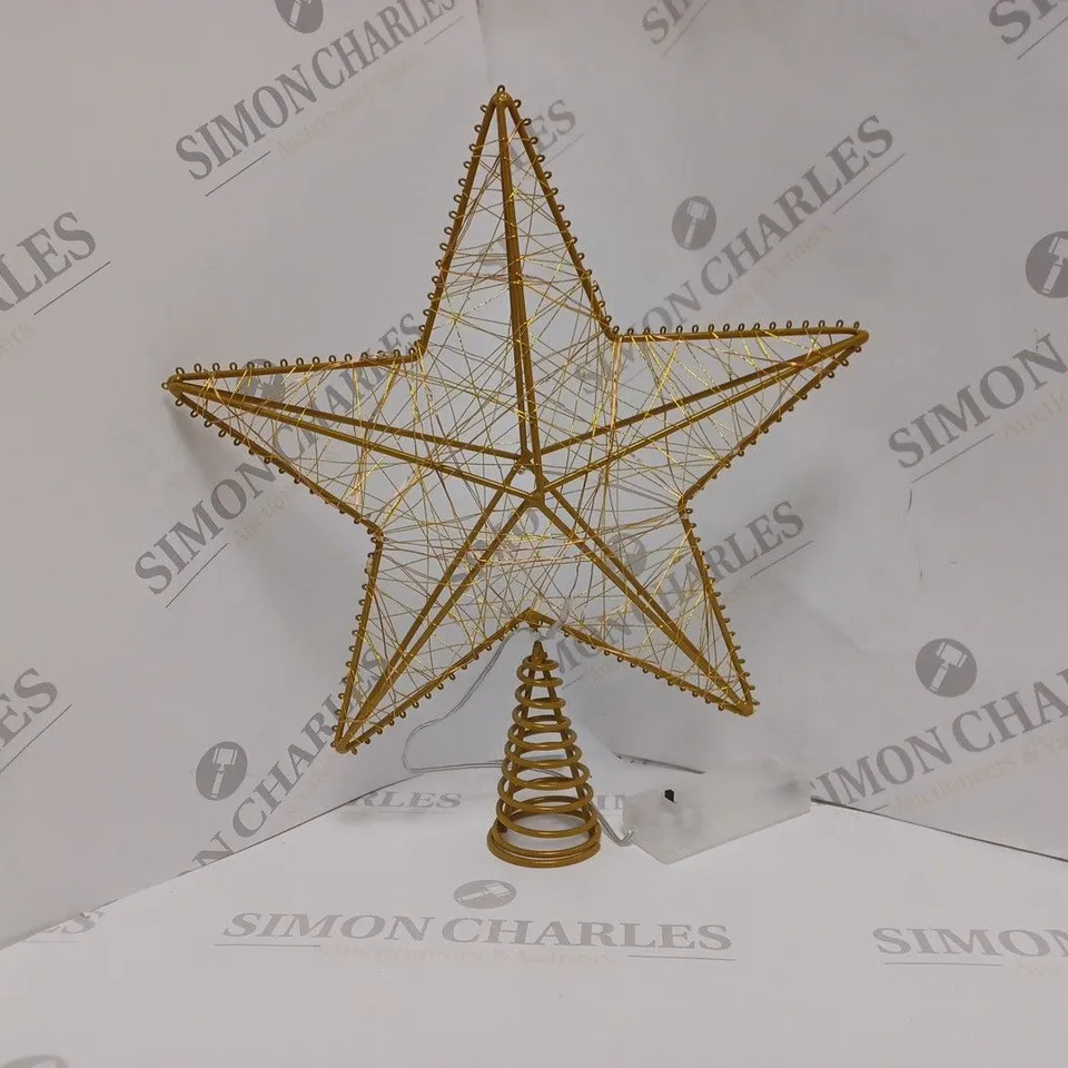 BOXED GOLD LIGHT UP TREE TOPPER RRP £17.99