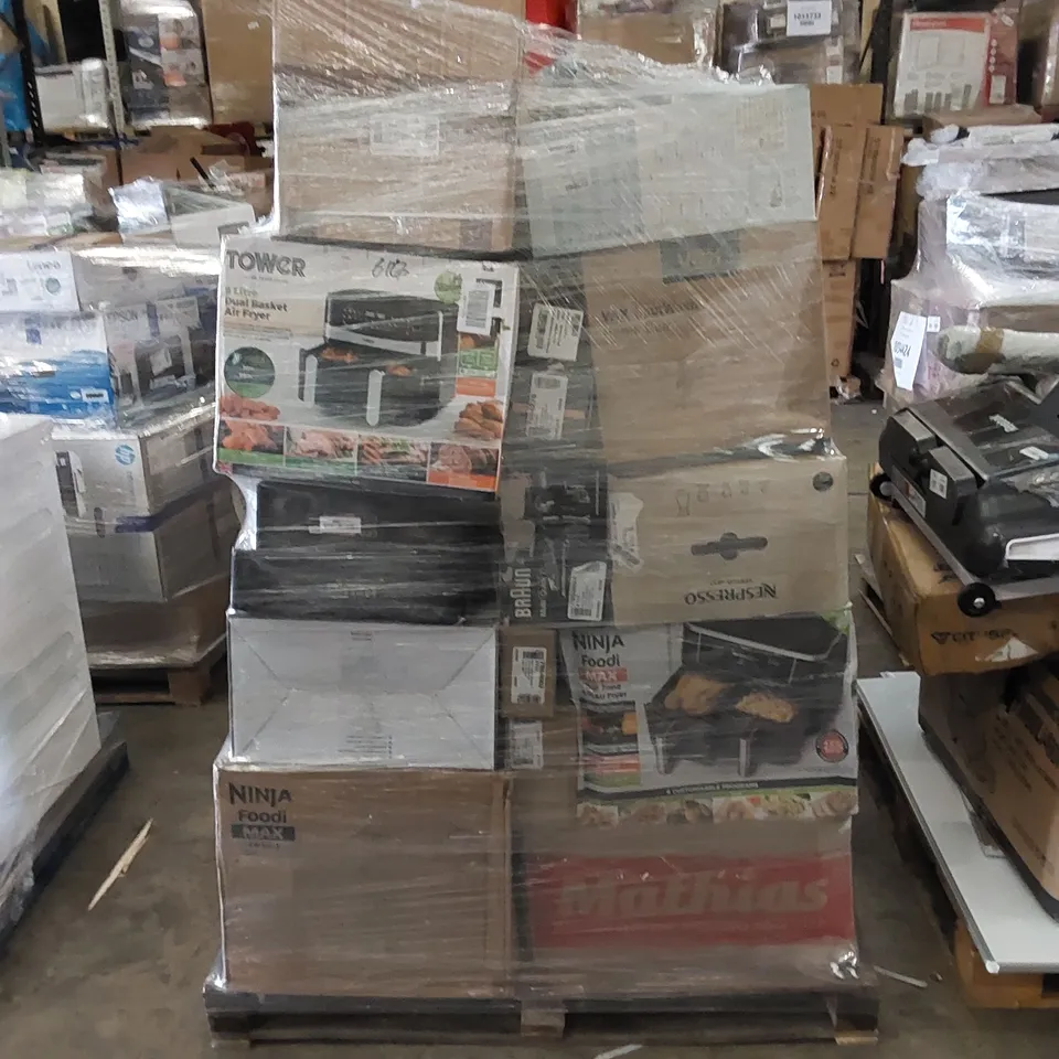 PALLET OF APPROXIMATELY 35 UNPROCESSED RAW RETURN HOUSEHOLD AND ELECTRICAL GOODS TO INCLUDE;