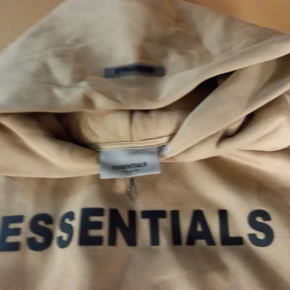 ESSENTIALS FEAR OF GOD LIGHT BROWN HOODIE - M