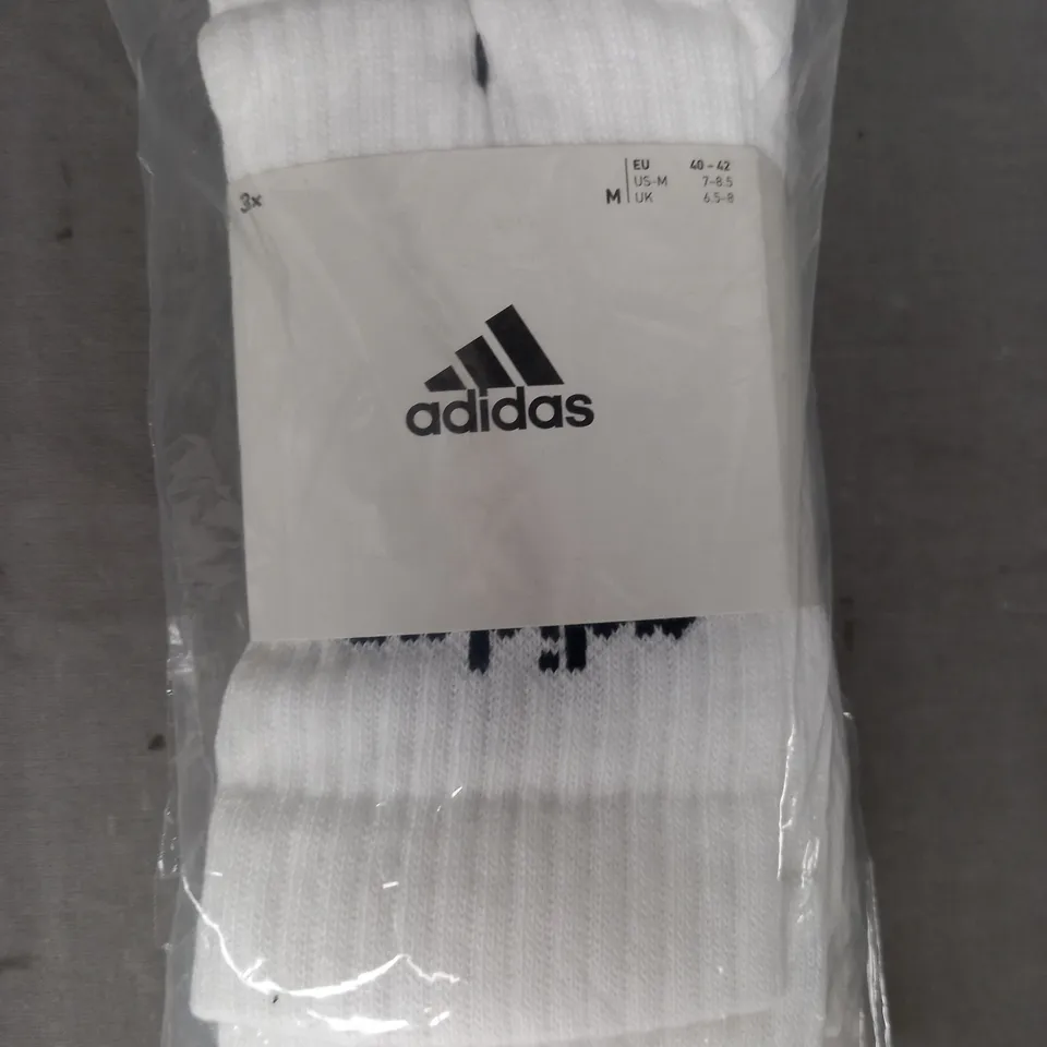 ADIDAS PACK OF SOCKS IN WHITE