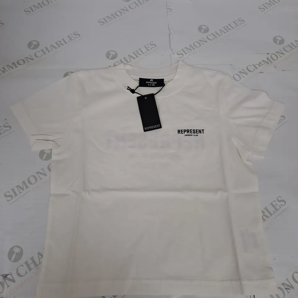 REPRESENT OWNERS CLUB KIDS T-SHIRT SIZE 3-4 YEARS