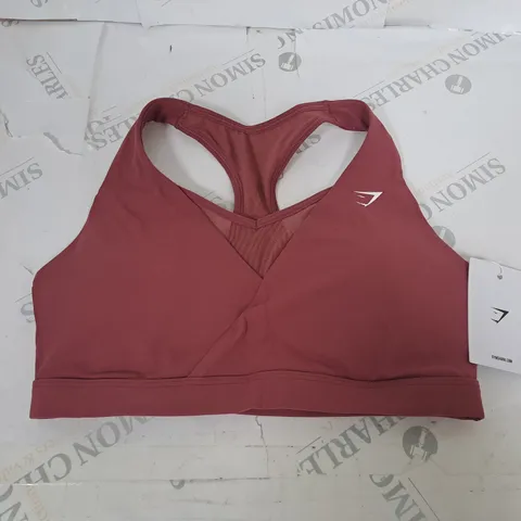 GYMSHARK CROSSOVER SPORTS BRA SIZE M