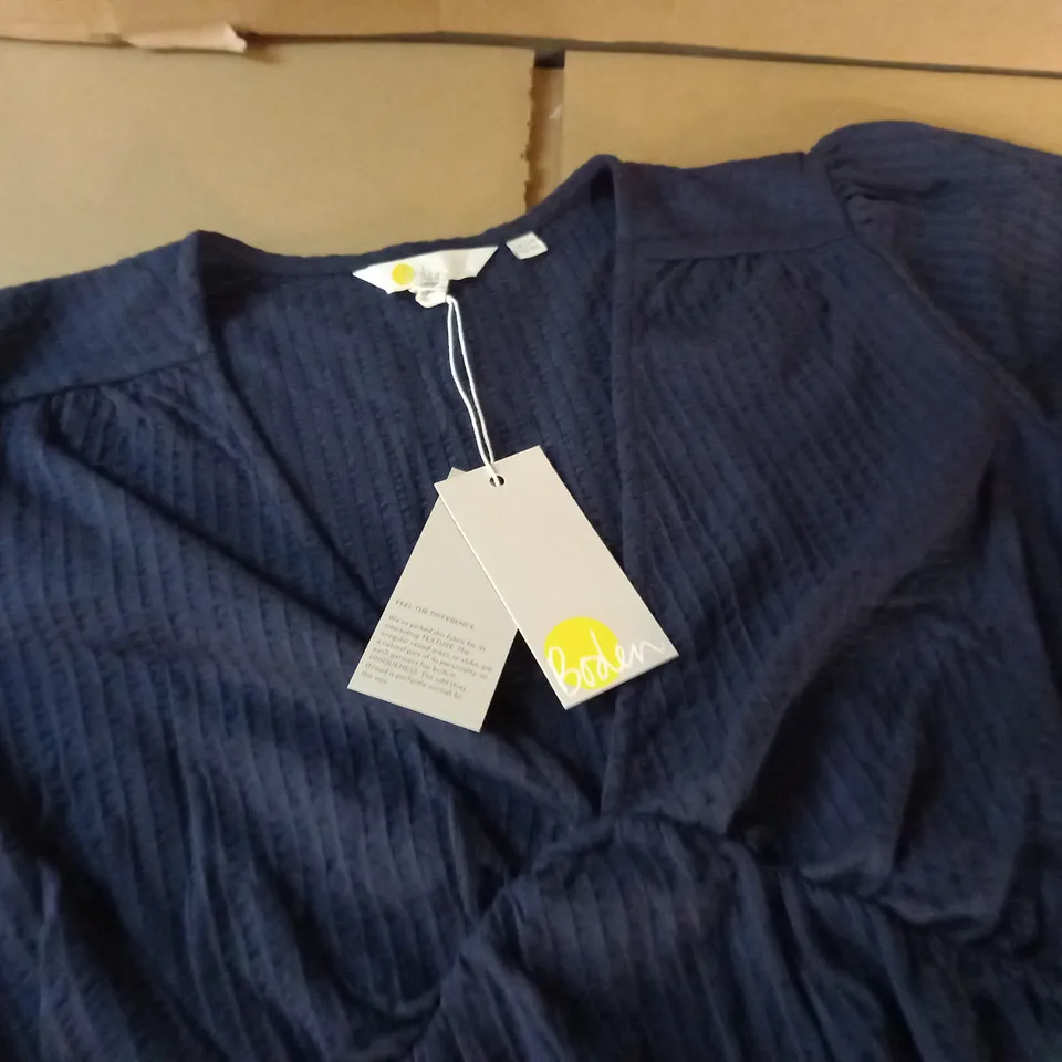 BODEN NAVY V-NECK DRESS - UK 12 R