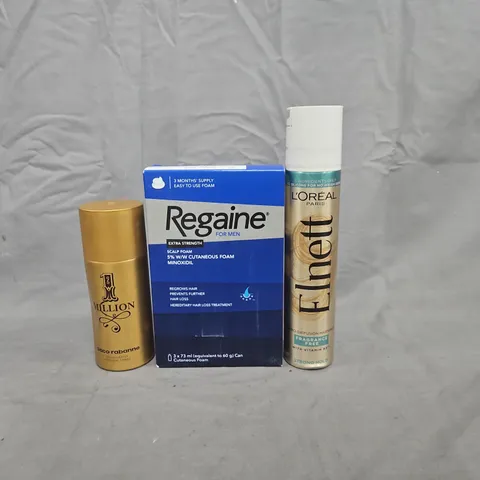 APPROXIMATELY 10 ASSORTED ITEMS TO INCLUDE LOREAL, REGAINE, ETC - COLLECTION ONLY
